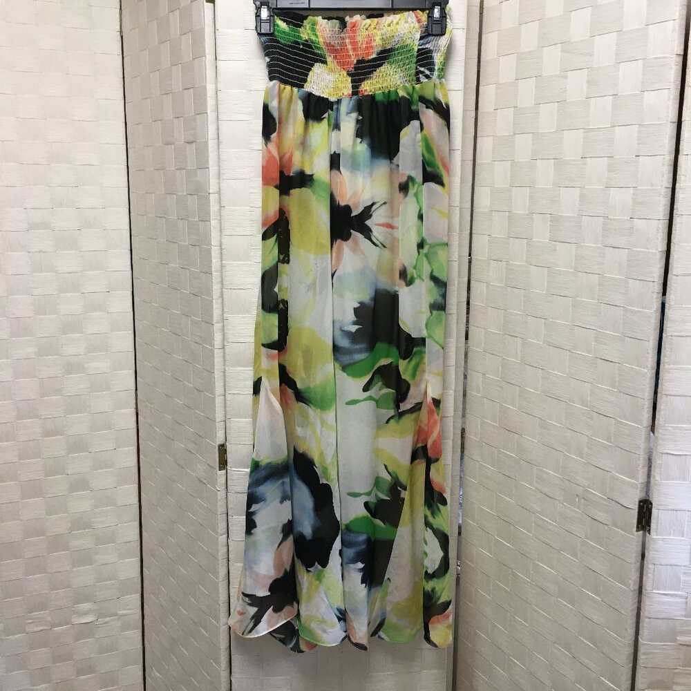 show me your mumu floral sheer wide leg pants size medium
